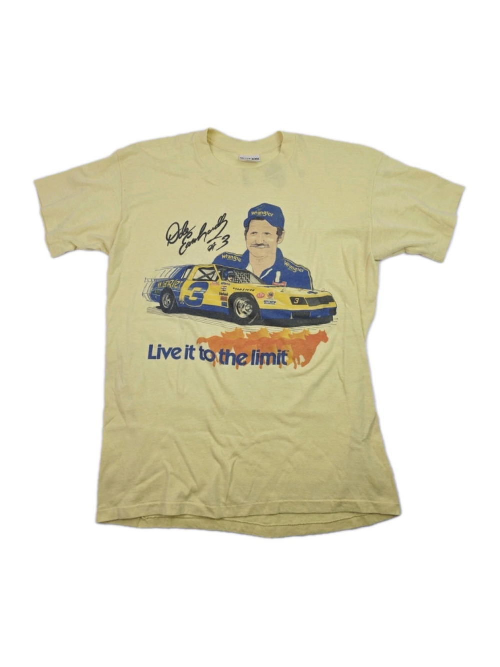 RARE VTG Street Wise 80s Dale Earnhardt #3 Wrangler Nascar Racing T-Shirt XL